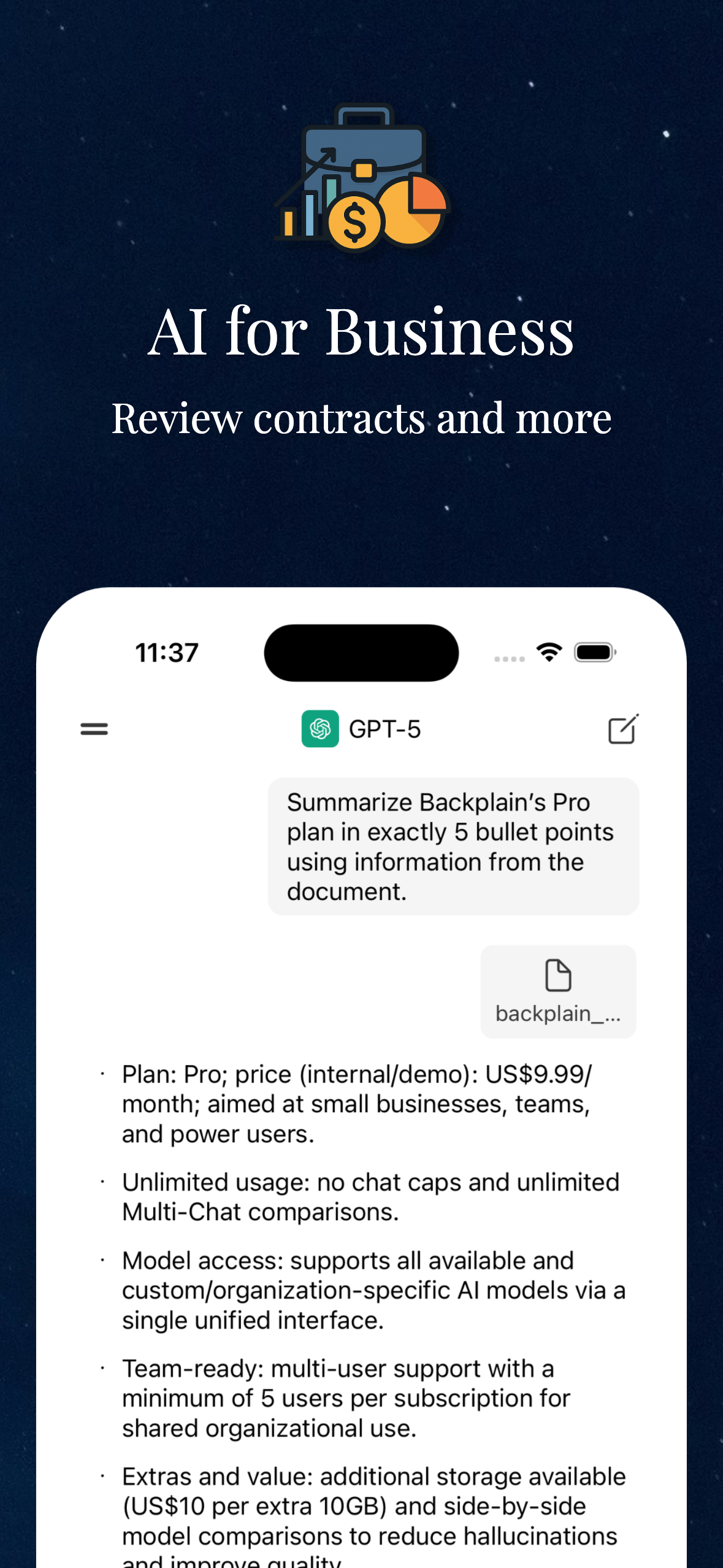 Backplain - Compare AI screenshot 5