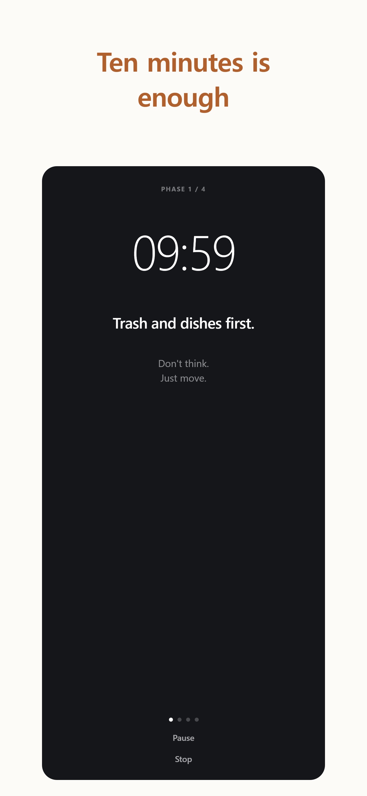 Screenshot 1 of RESET: 10-Min Cleaning Timer