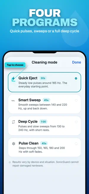 SonicGuard Water Eject & Clean screenshot 2