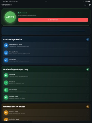 Car Scanner⁮ ELM OBD2 327 iPad screenshot