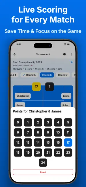 Americano Padel Manager iPhone screenshot 2