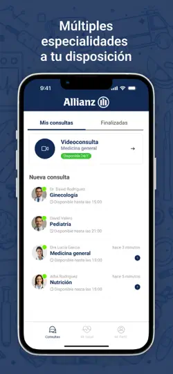 Captura de pantalla de Allianz Salud en iPhone 3