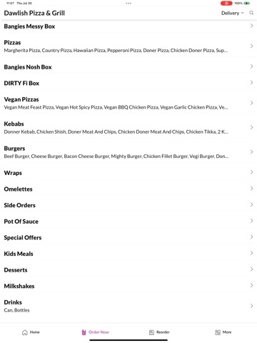 Dawlish Pizza & Grill iPad screenshot