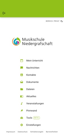 Musikschule Niedergrafschaft app screenshot