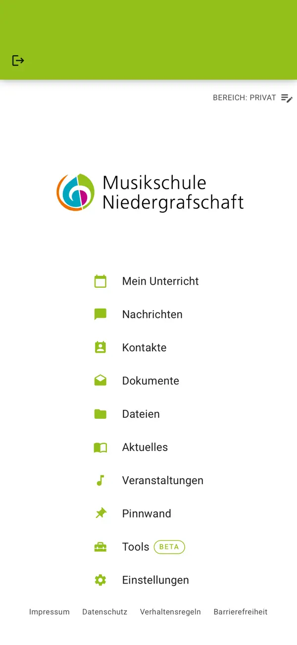 Screenshot #1 pour Musikschule Niedergrafschaft