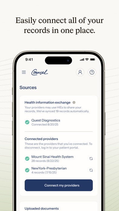 Counsel Health iPhone screenshot 5 - Health & Fitness app