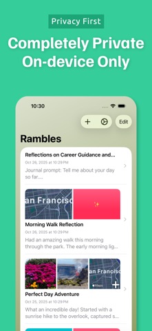 Rambler: Voice Journal & Diary iPhone screenshot