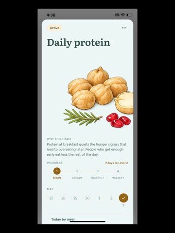 Hobbes: Nutrition Habit Coach iPad screenshot