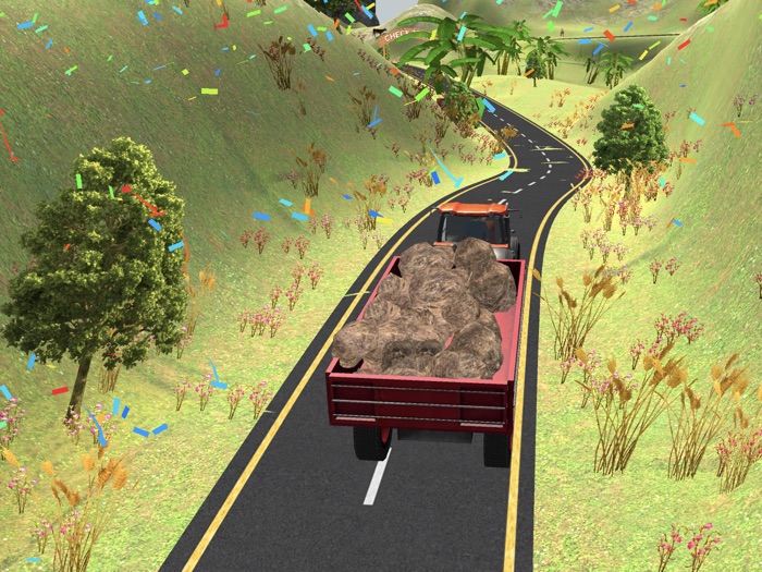 Hill tractor trolley transport