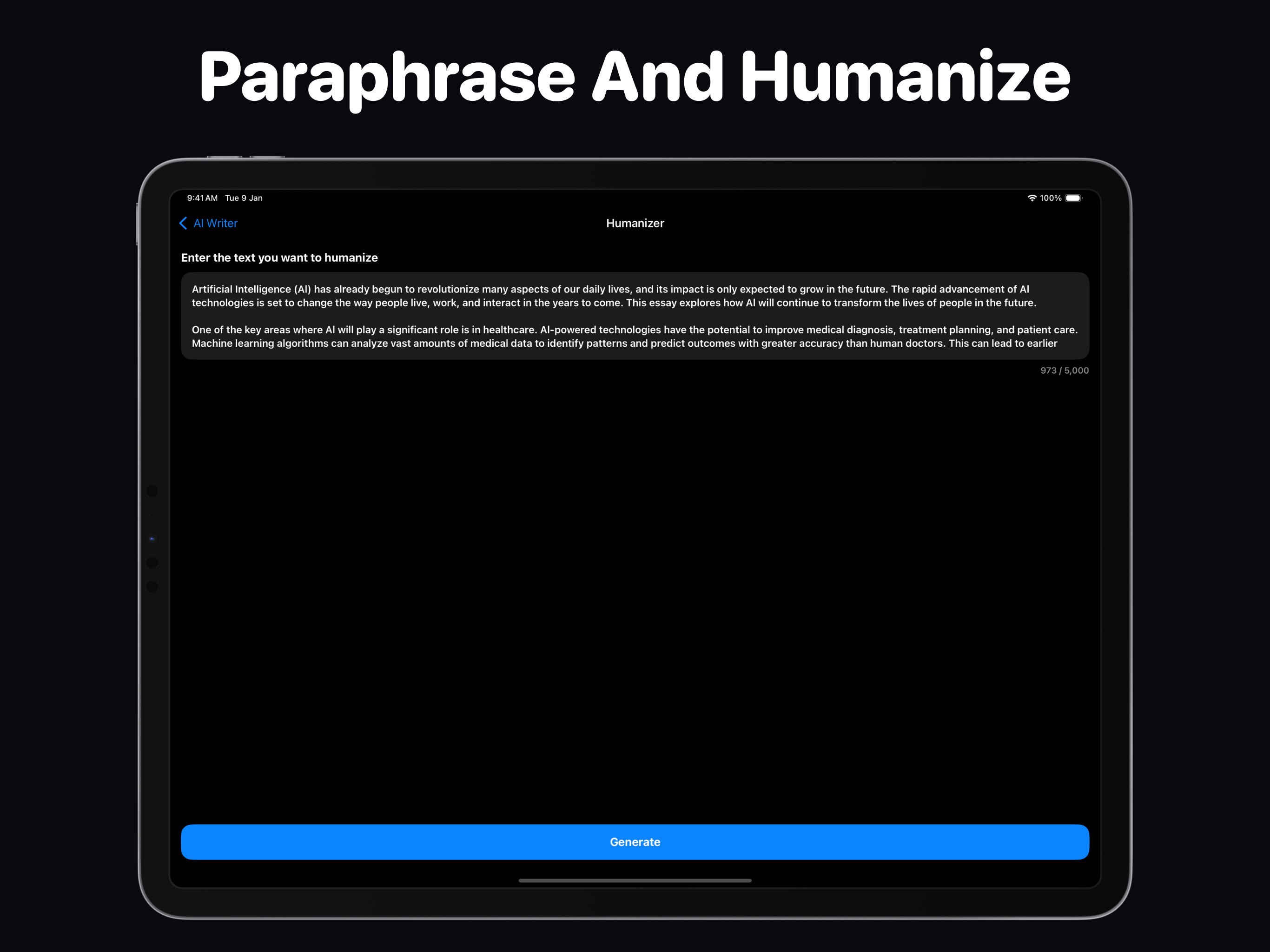 AI Writer AI Writing Assistant