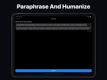 AI Writer AI Writing Assistant iPad screenshot