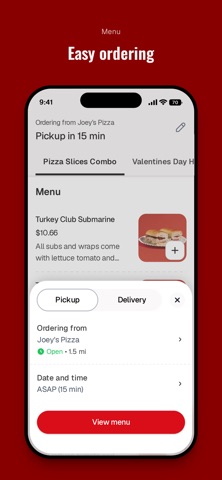 Joey's Pizza To Go iPhone screenshot