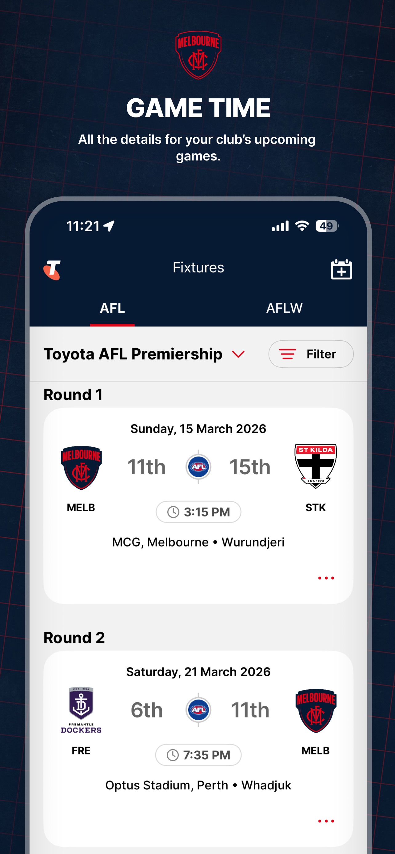 Screenshot 4 of Melbourne Official App