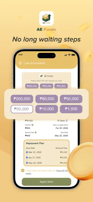 AE Funds-loan app philippines iPhone screenshot 2