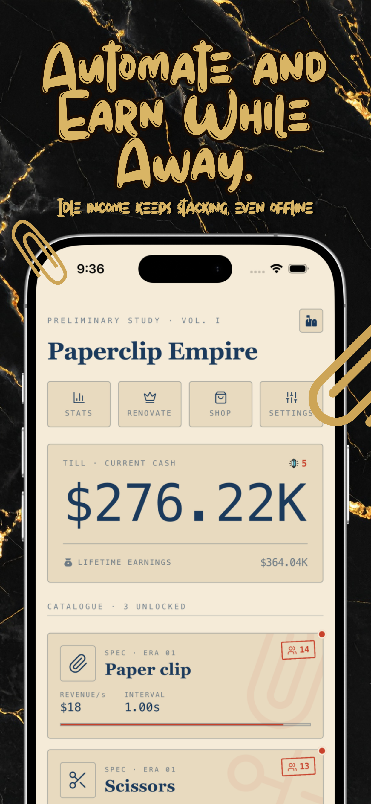 Paperclip Empire - Idle Tycoon screenshot 2