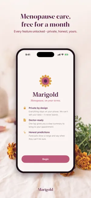 Marigold: Menopause Tracker screenshot 1