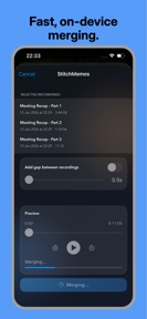 Merge Voice Memos: StitchMemos screenshot