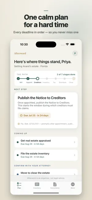 Afterword: Estate Executor screenshot 1