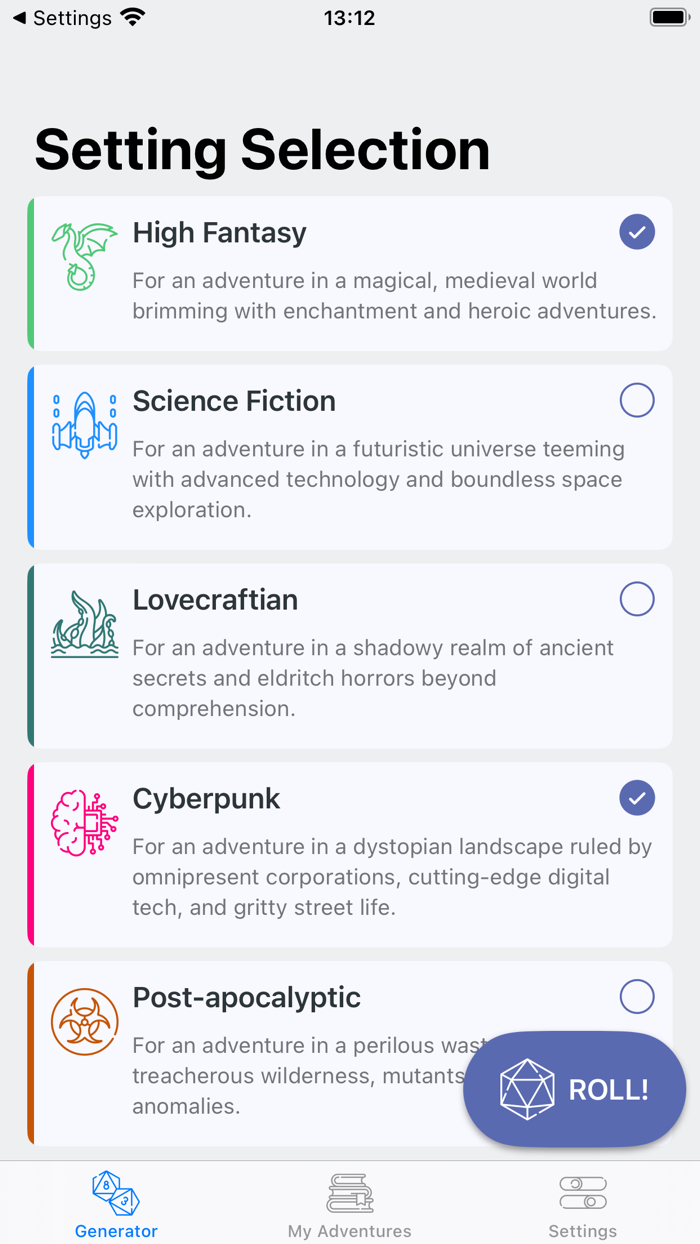 Familiar - TRPG Seed Generator