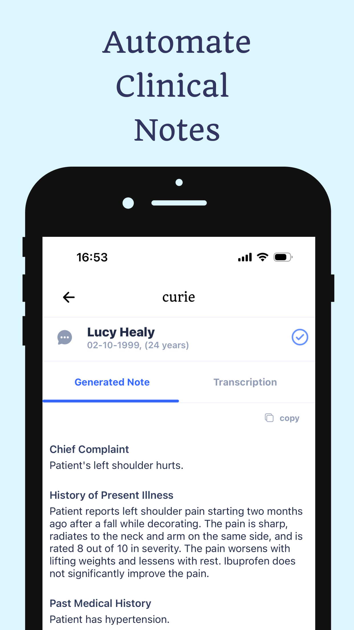 Curie - AI Medical Scribe