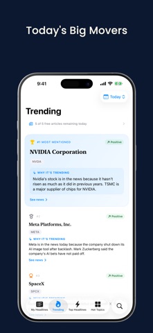Stocks News: Market Headlines iPhone screenshot