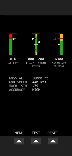 Pressurisation screenshot 1