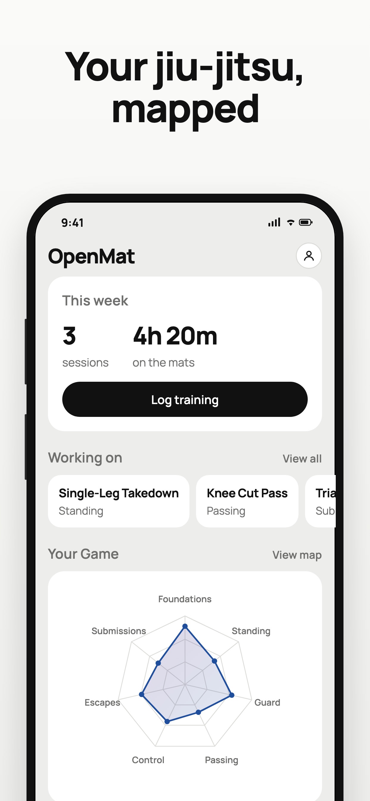 Screenshot 1 of OpenMat: BJJ Training Journal