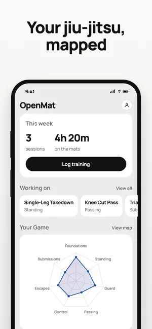 OpenMat: BJJ Training Journal screenshot 1