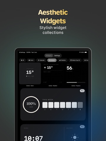Neo Widgets: Minimal Home Lock iPad screenshot