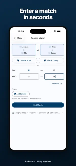 Badminton - All My Matches screenshot 2