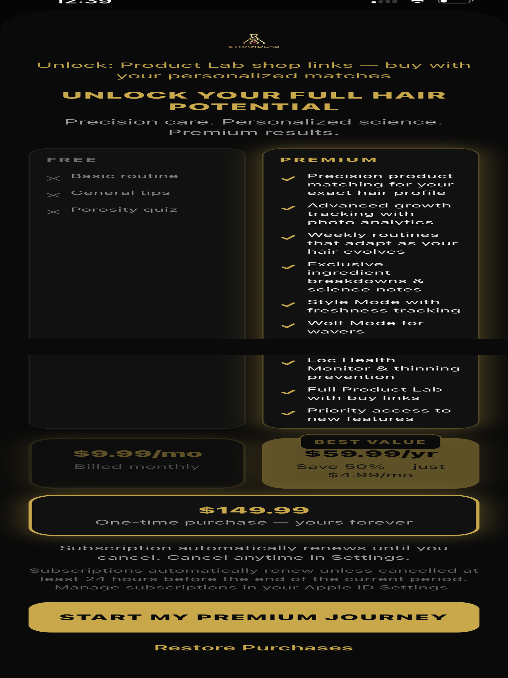 StrandLab: Hair Growth Tracker