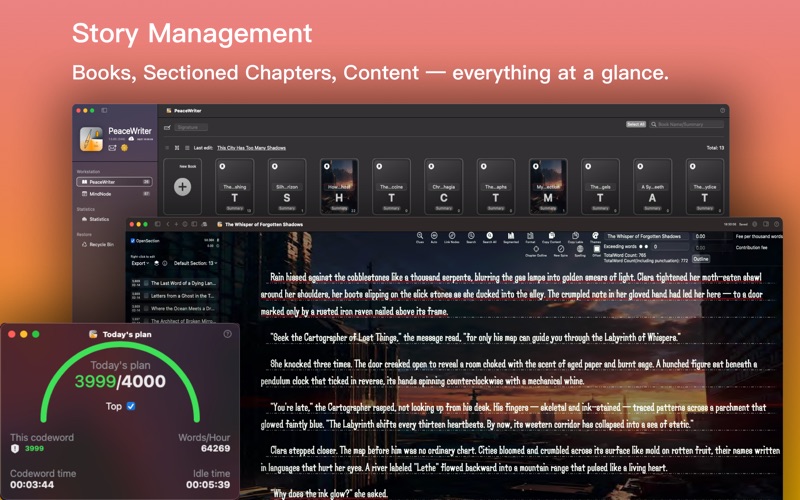 PeaceWriter: Pure Writing app screenshot