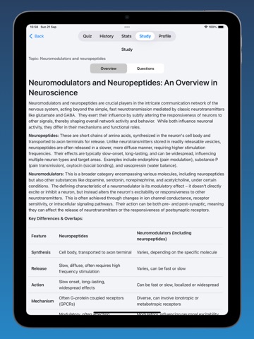 Neuroscience iPad screenshot