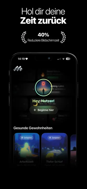 Mjut: Wenig Bildschirmzeit iPhone screenshot 1