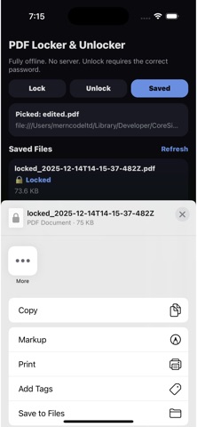 PDF Lock & Unlock screenshot