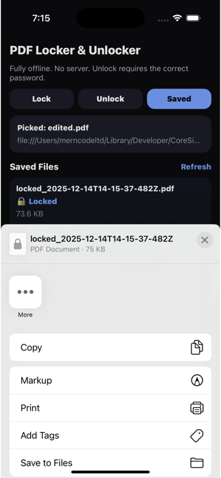 PDF Lock & Unlock Screenshot 6 of 6
