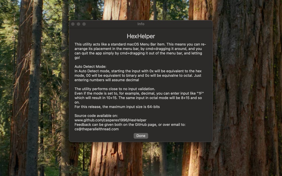 #4. HexHelper (macOS) Podle: Casper Sørensen