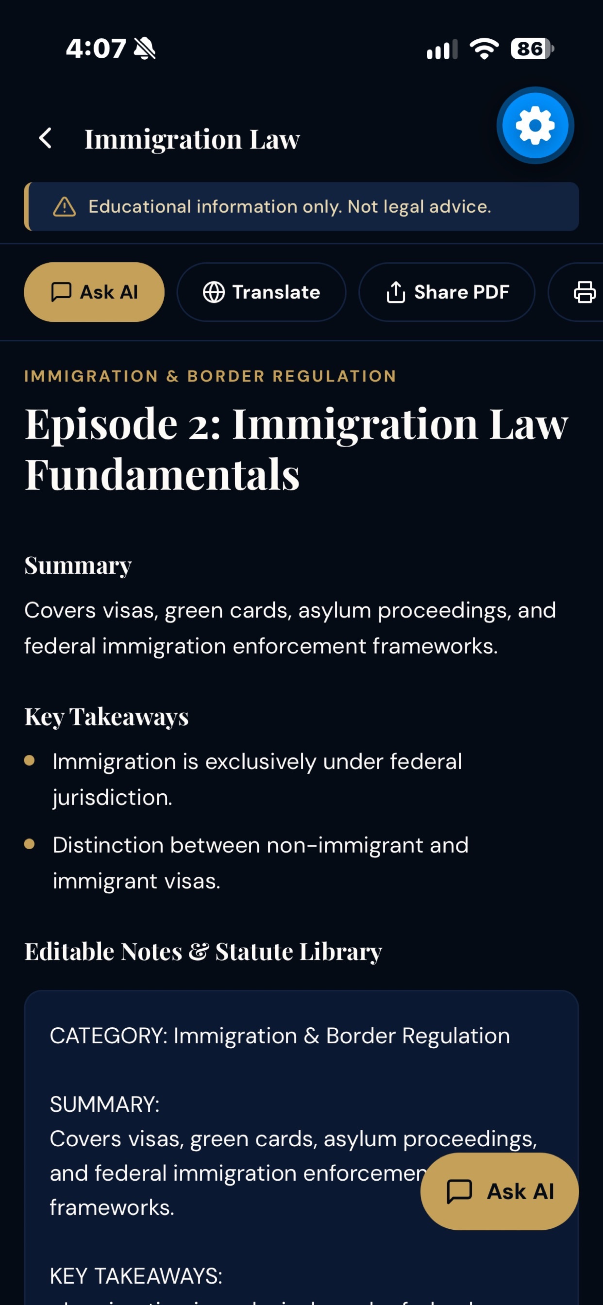 Screenshot 3 of Starlight Library of Law.