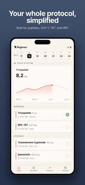 Regimen: Peptide Tracker screenshot 2