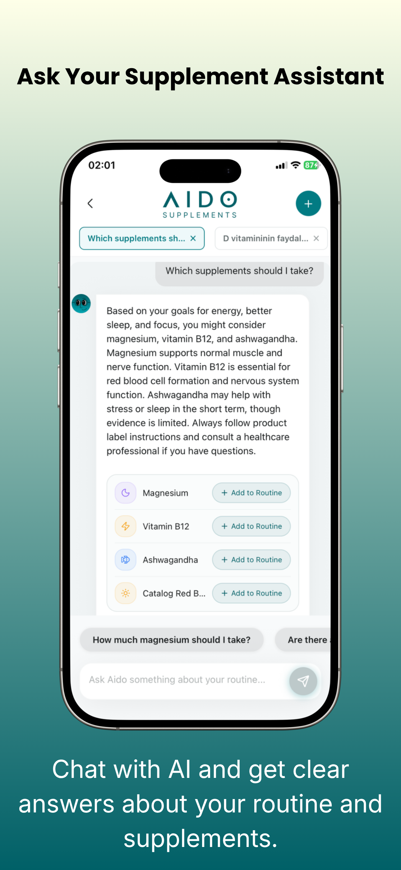 AIDO: Supplements Assistant screenshot 6
