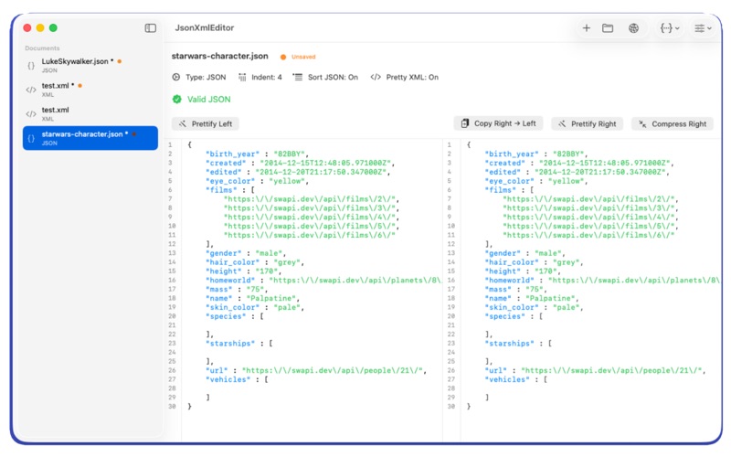 JSON XML 编辑器 & REST screenshot