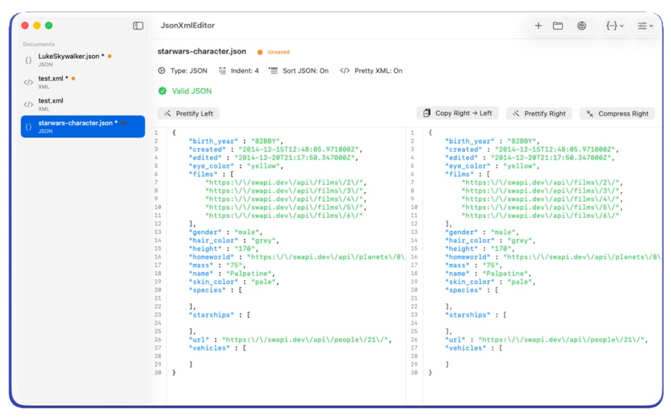 #5. Json Xml Editor (macOS) di: Alexander Marquardt