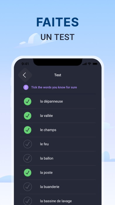 Screenshot #2 pour Mots Français A1-B1 | 2Shine