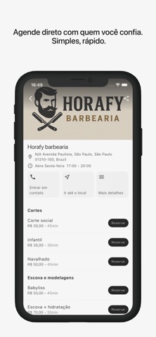 Horafy: Agenda do Cliente iPhone screenshot