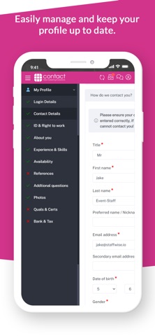 Contact Field Marketing screenshot