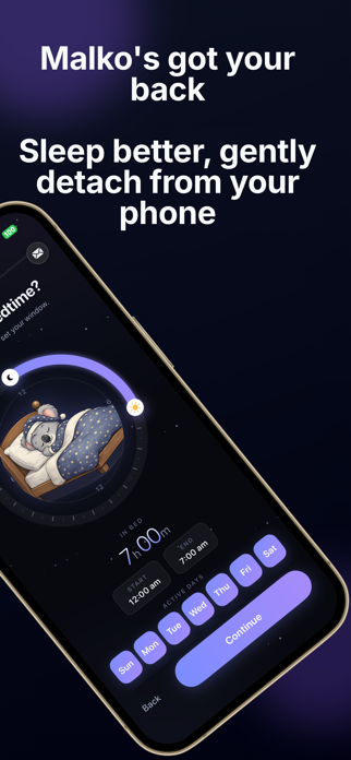 Bed time app blocker : Malko Screenshot 2 of 5
