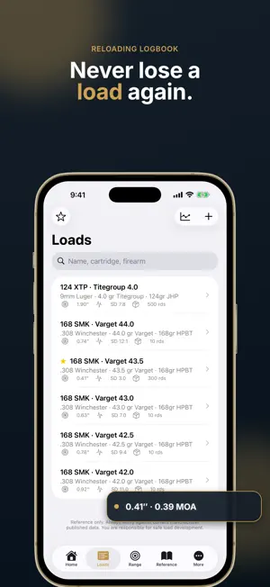 ReloadVault — Reloading Log screenshot 1