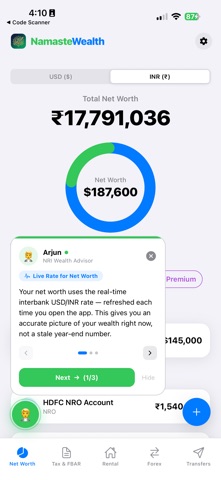 NamasteWealth screenshot