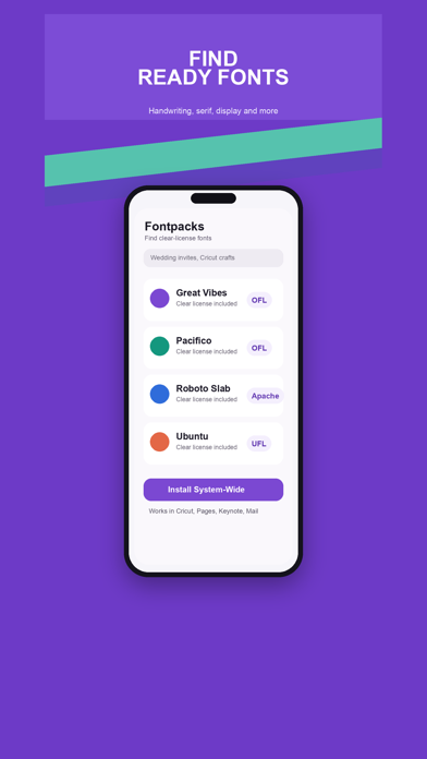Fontpacks . Install Any Font iPhone screenshot