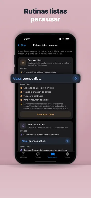 Commandes vocales pour Alexa screenshot 6 of 7